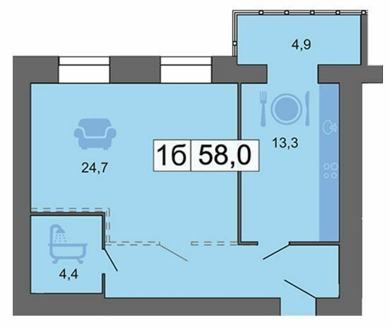 2-кімнатна 58 м² в ЖК River Park від 21 300 грн/м², Дніпро