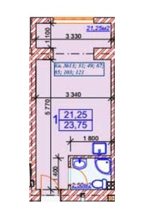 1-кімнатна 23.75 м² в ЖК Слов'янський від 20 000 грн/м², Харків