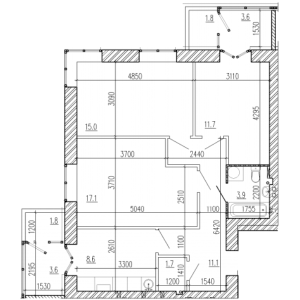 3-комнатная 78.5 м² в ЖК Алые Паруса от 14 500 грн/м², Днепр