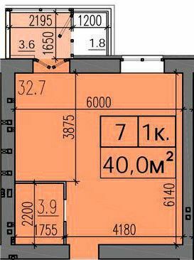 1-кімнатна 40 м² в ЖК Хмельницький від забудовника, Дніпро