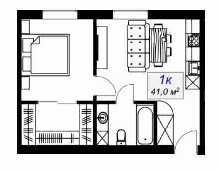 1-кімнатна 41 м² в ЖК Слобожанський від 16 800 грн/м², смт Слобожанське