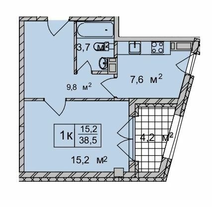 1-комнатная 38.5 м² в ЖК ТИТУЛ Дом на Пушкинской от 46 700 грн/м², Харьков