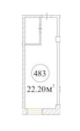 1-комнатная 22.2 м² в ЖК Французский квартал от застройщика, Харьков