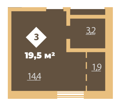 1-комнатная 19.5 м² в КД Городские сады от 19 700 грн/м², Харьков