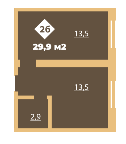 1-кімнатна 29.9 м² в КБ Міські сади від 19 700 грн/м², Харків