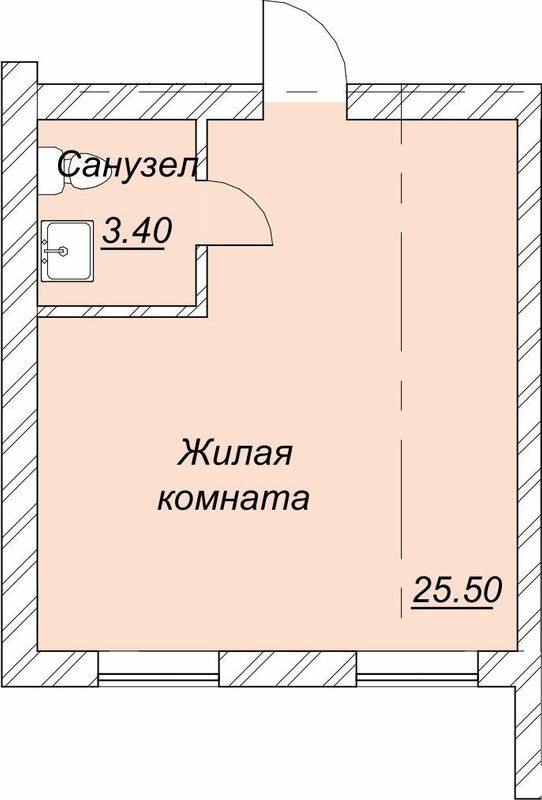 1-кімнатна 28.9 м² в ЖК Лівобережний від 14 950 грн/м², Дніпро