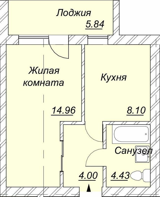 1-кімнатна 34.41 м² в ЖК Лівобережний від 14 950 грн/м², Дніпро