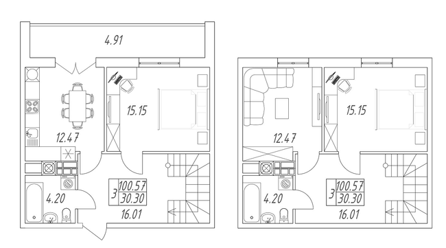 Двухуровневая 114.49 м² в ЖК Британия Hall от 17 500 грн/м², Луцк