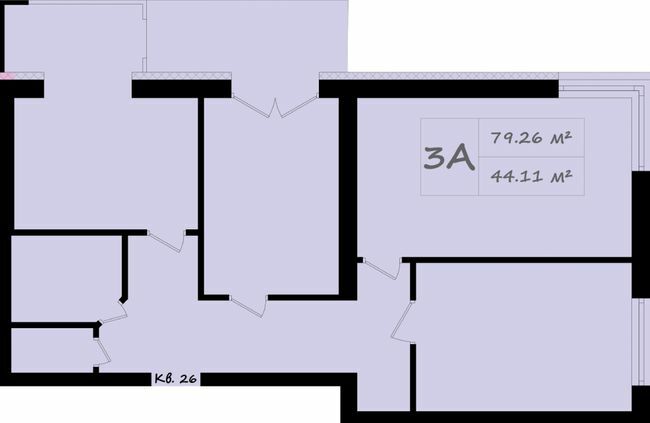 3-кімнатна 79.26 м² в ЖК Італійський від 17 000 грн/м², с. Тарасове