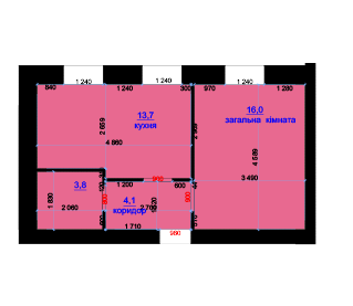 1-комнатная 37.6 м² в ЖК Княжий от 8 650 грн/м², г. Любомль