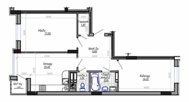 2-кімнатна 65 м² в ЖК Фаворит від 17 400 грн/м², Житомир