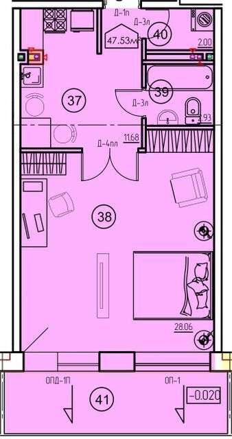 1-комнатная 47.53 м² в ЖК Arcadia Sky от 28 050 грн/м², Одесса