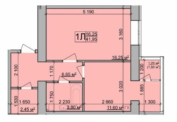 1-кімнатна 41.95 м² в ЖК Зоря від забудовника, Вінниця