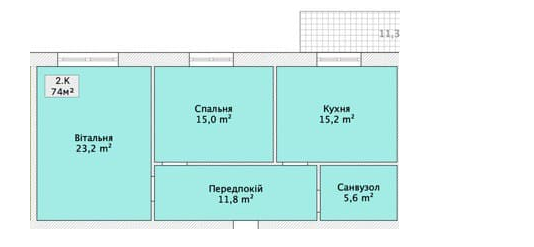 2-комнатная 74 м² в ЖК на ул. Малиновского, 20 от 30 100 грн/м², Винница