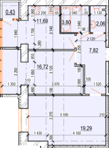 2-комнатная 61.81 м² в ЖК Перлина Поділля от 20 000 грн/м², Винница