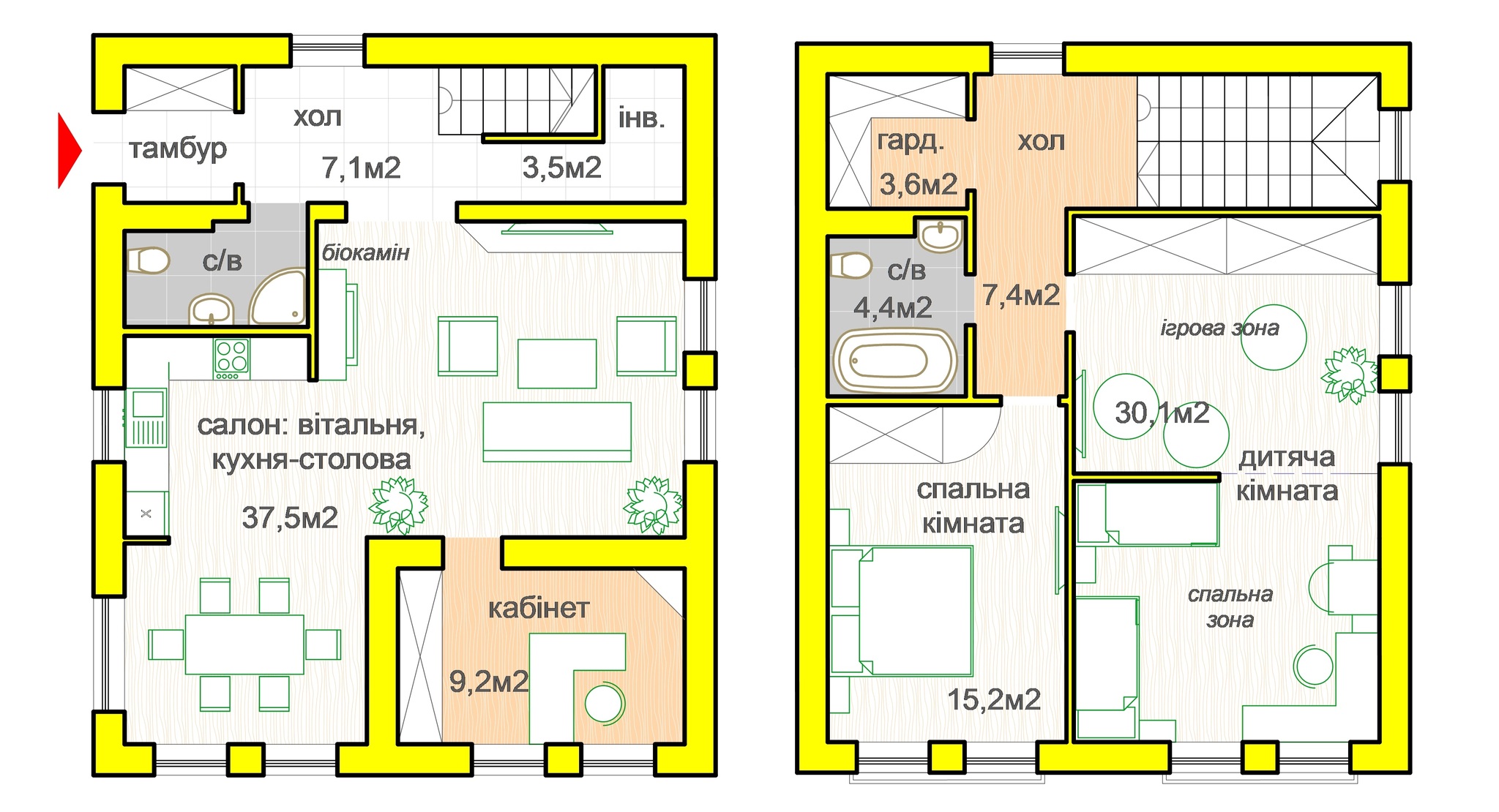 Котедж 130 м² в КМ Oklahoma Cottage Town від 19 923 грн/м², с. Дмитрівка