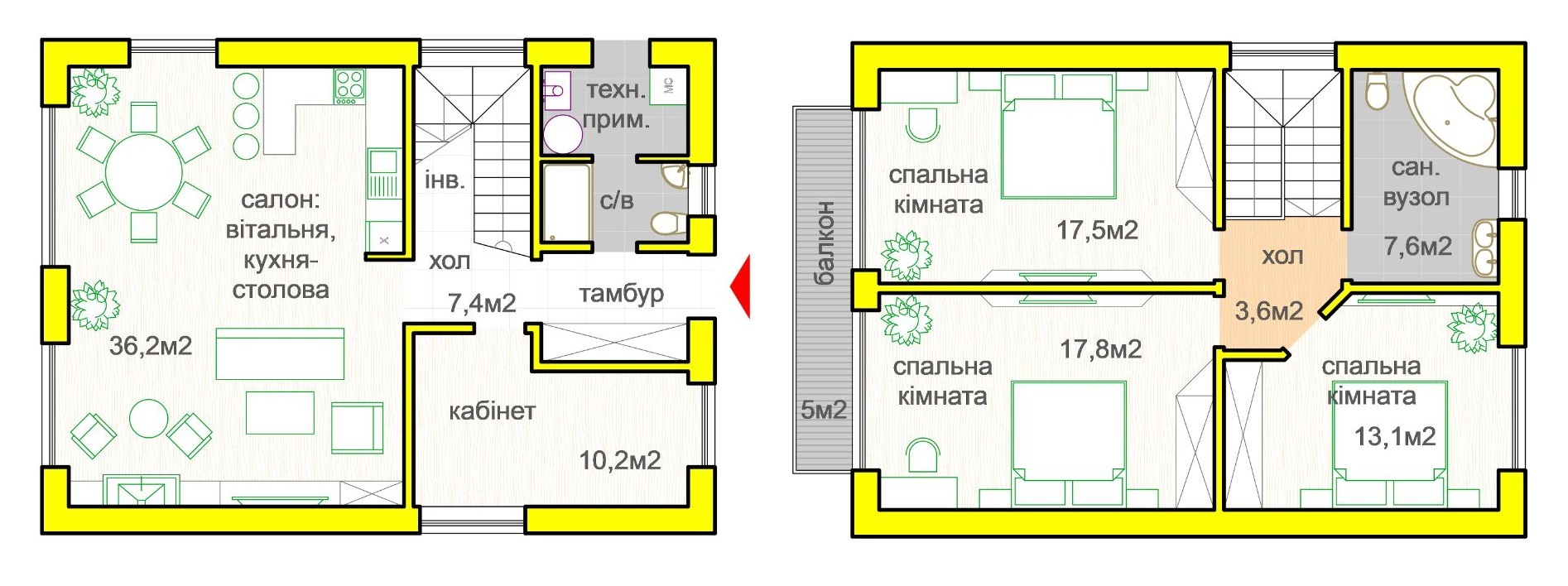 Котедж 125.5 м² в КМ Oklahoma Cottage Town від 19 920 грн/м², с. Дмитрівка