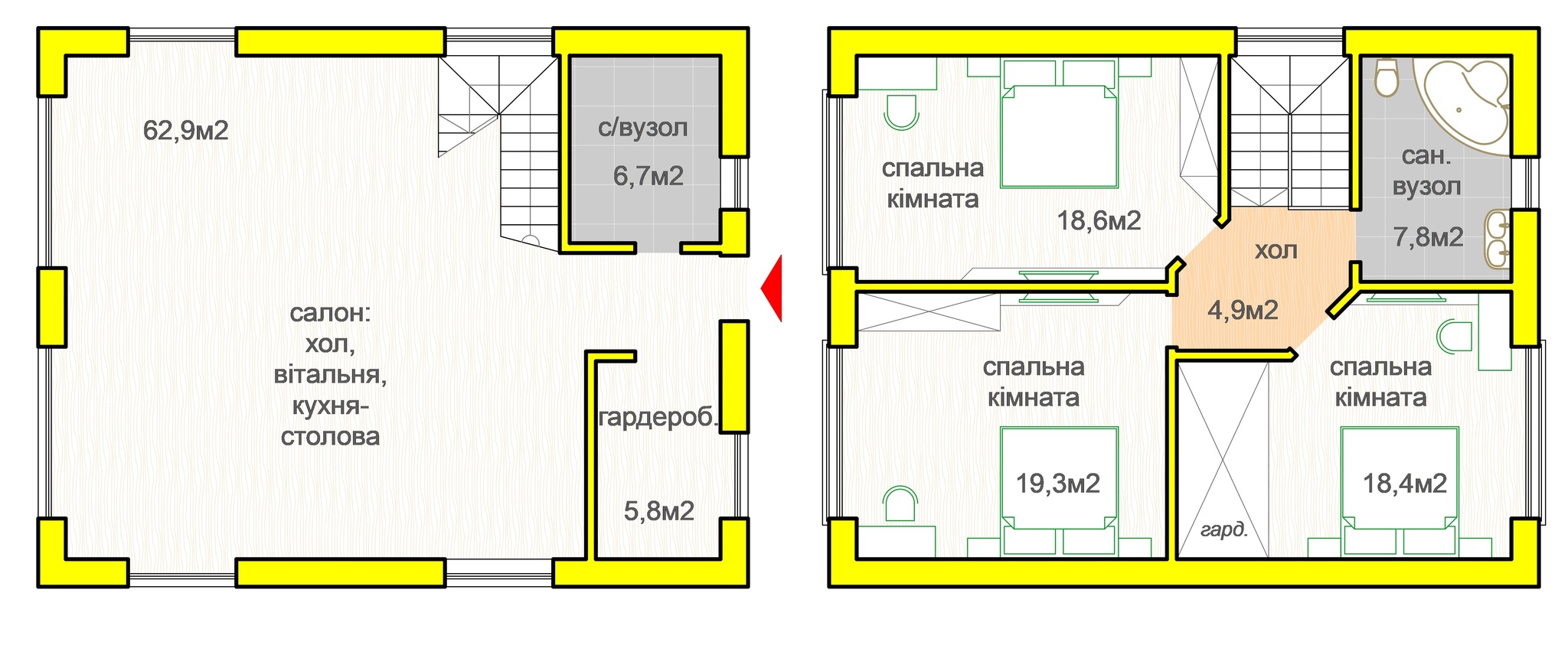 Котедж 144.4 м² в КМ Oklahoma Cottage Town від 16 343 грн/м², с. Дмитрівка