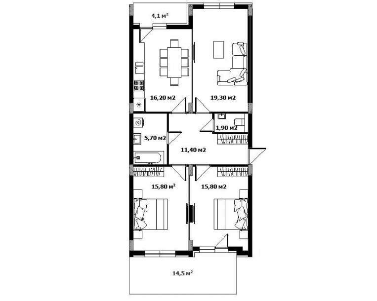 3-кімнатна 92.5 м² в ЖК Green Land від 26 050 грн/м², Ужгород