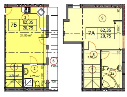 Дворівнева 62.35 м² в ЖК Unity від 27 450 грн/м², Ужгород