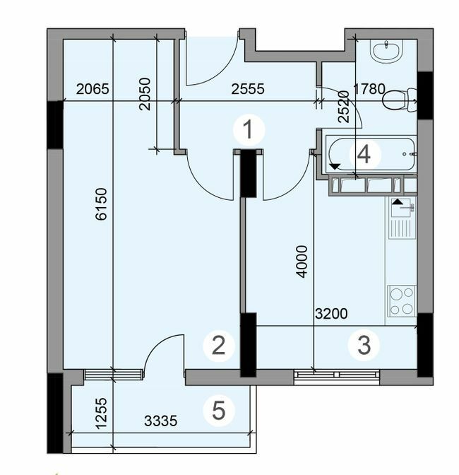 1-комнатная 38.33 м² в ЖК Шевченковский квартал от 25 000 грн/м², Киев