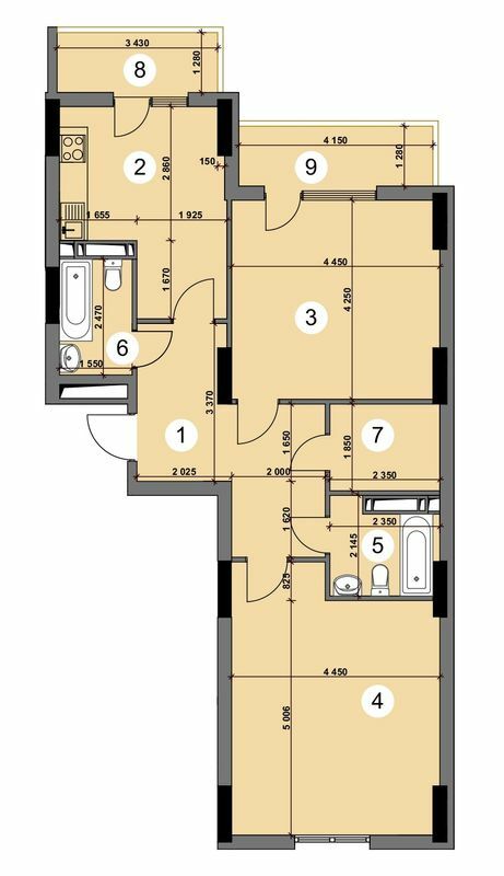 2-кімнатна 83.25 м² в ЖК Шевченківський квартал від забудовника, Київ