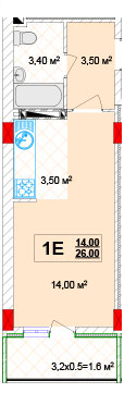 Смарт 26 м² в ЖК Кузьминский 2 от 19 000 грн/м², Киев