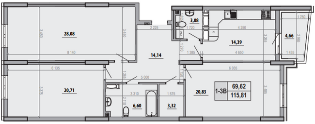 3-комнатная 115.81 м² в ЖК Русановская Гавань от 36 000 грн/м², Киев