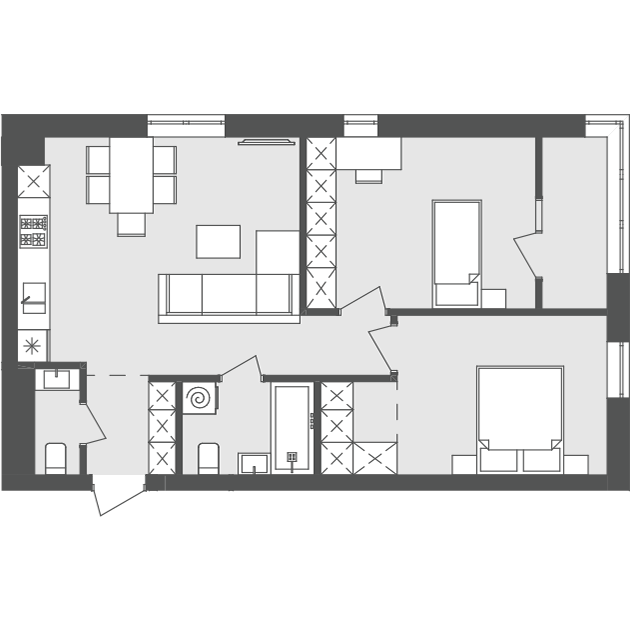 2-кімнатна 63.43 м² в ЖК Avalon Flex від 24 500 грн/м², Львів