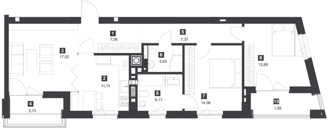 3-кімнатна 85.13 м² в ЖК Silver Flow від 41 950 грн/м², Львів