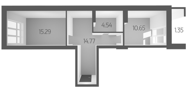 1-комнатная 46.85 м² в ЖК L-квартал от 30 000 грн/м², Киев