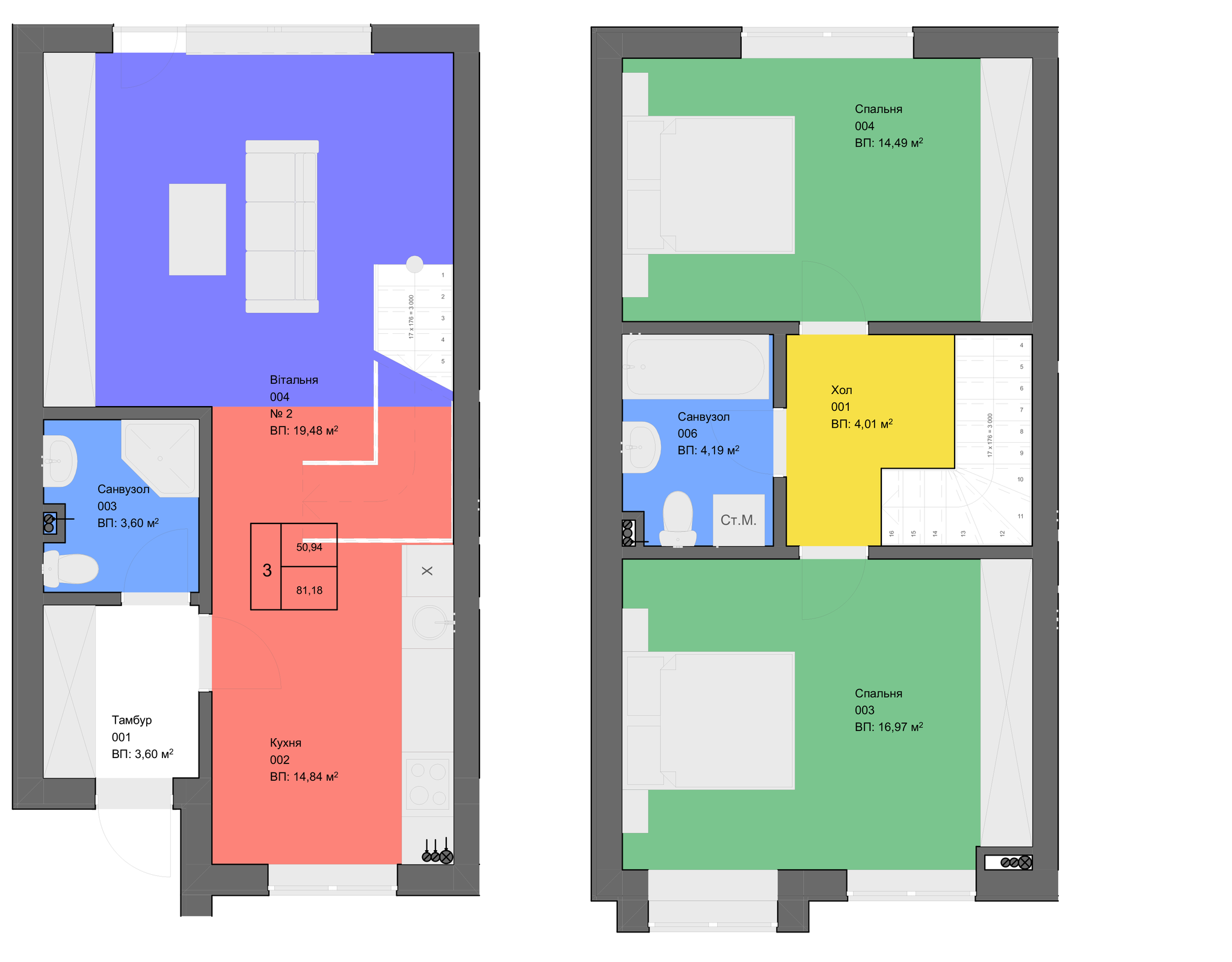 Таунхаус 84 м² в Таунхаус Townhouseclub від забудовника, с. Софіївська Борщагівка