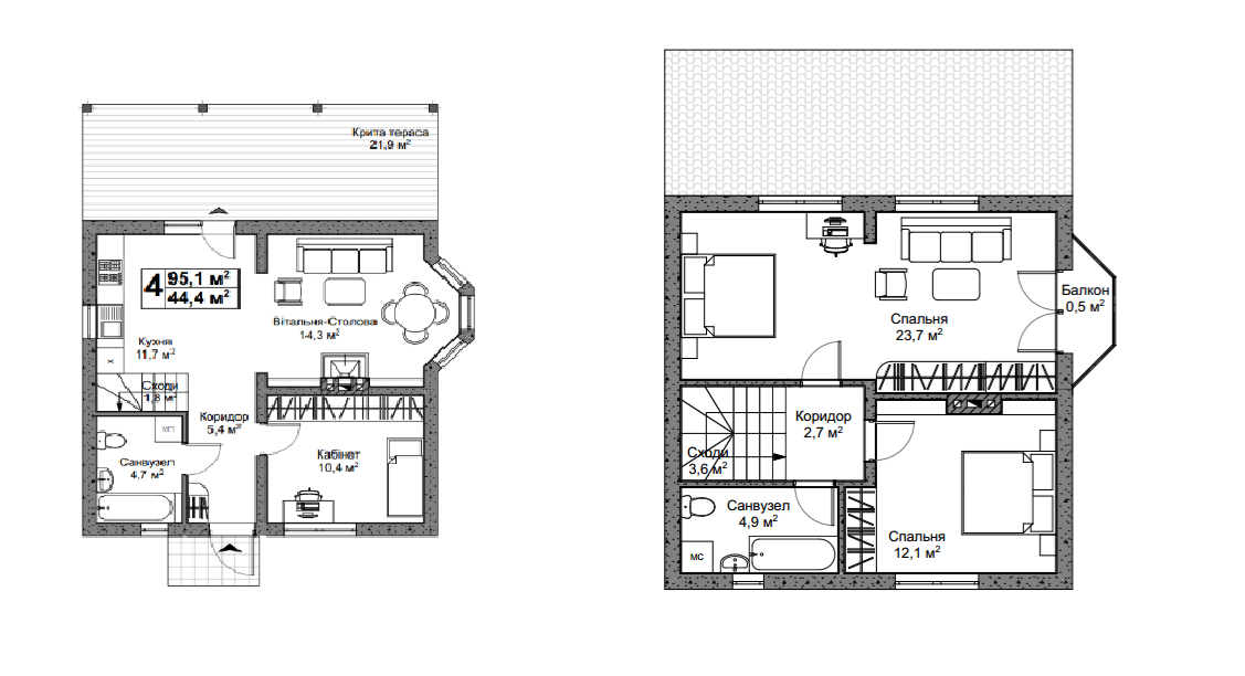 Коттедж 95 м² в КП Крушинские Озера от 17 474 грн/м², с. Крушинка