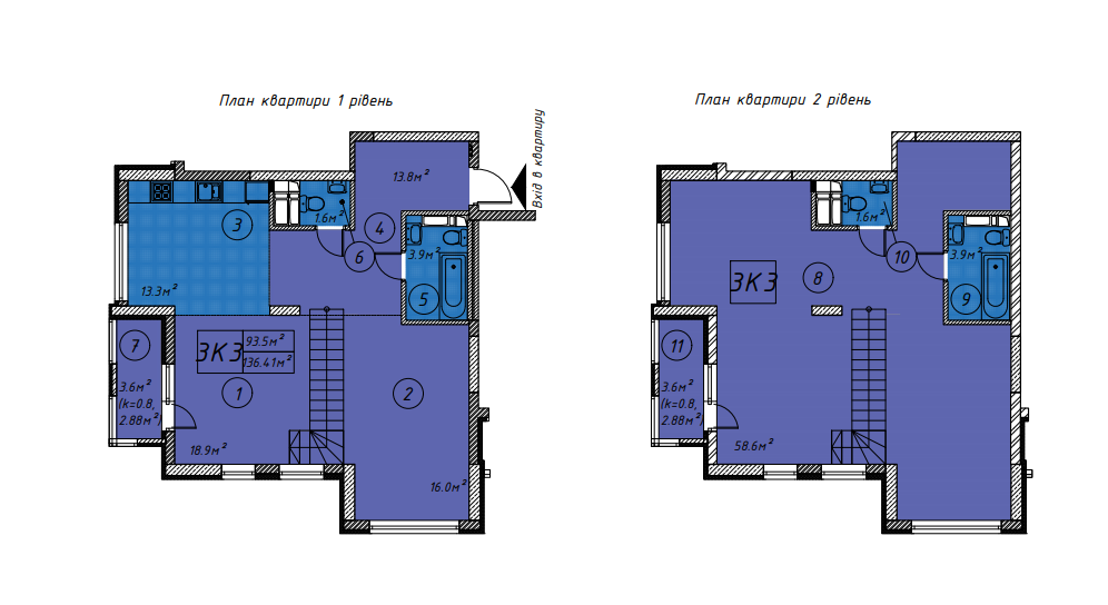 Двухуровневая 137 м² в ЖК Малахит от 28 700 грн/м², Киев