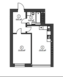 1-кімнатна 43.77 м² в ЖК Гостомельські Липки-3 від 11 500 грн/м², смт Гостомель