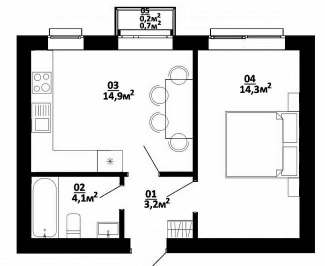 1-комнатная 36.7 м² в ЖК Белый Шоколад.Center от 19 000 грн/м², с. Белогородка