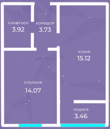 1-комнатная 40.3 м² в ЖК Rococo viol от 20 550 грн/м², г. Ирпень