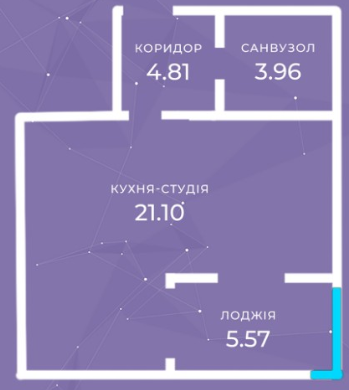 1-комнатная 33.76 м² в ЖК Rococo viol от 20 550 грн/м², г. Ирпень