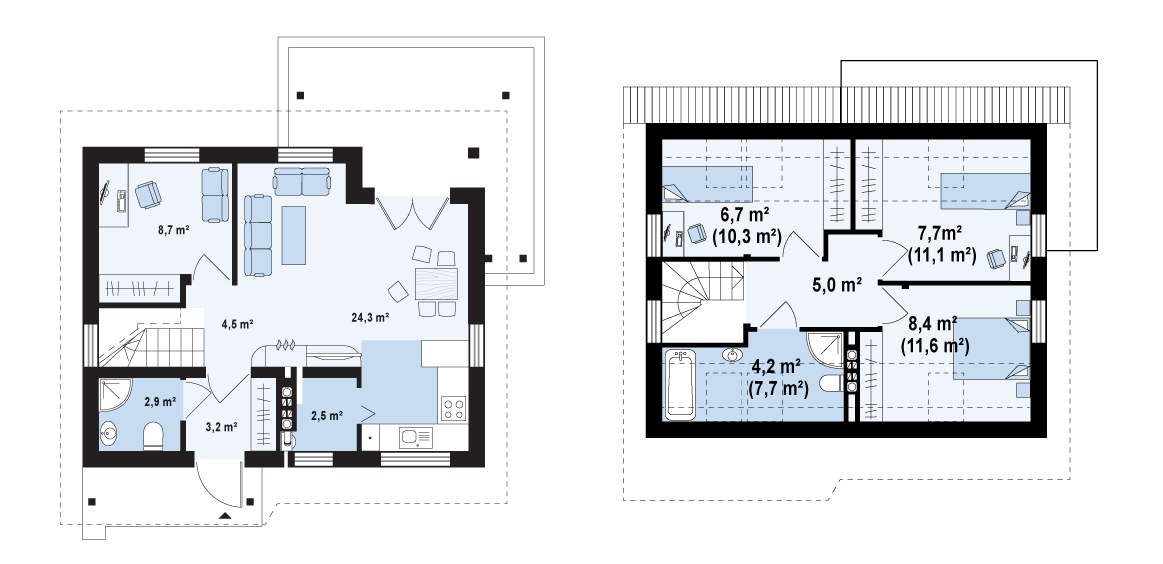 Коттедж 91.8 м² в КГ Лисичкина дубрава от застройщика, с. Старые Безрадичи