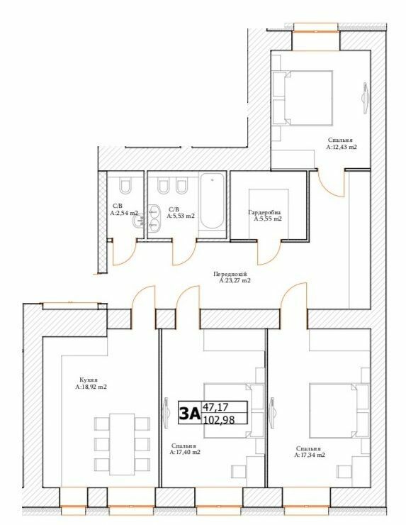 3-комнатная 102.98 м² в ЖК Art Residence от 25 150 грн/м², г. Ирпень