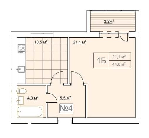 1-кімнатна 44.6 м² в ЖК Гранд Віллас від 10 200 грн/м², смт Ворзель