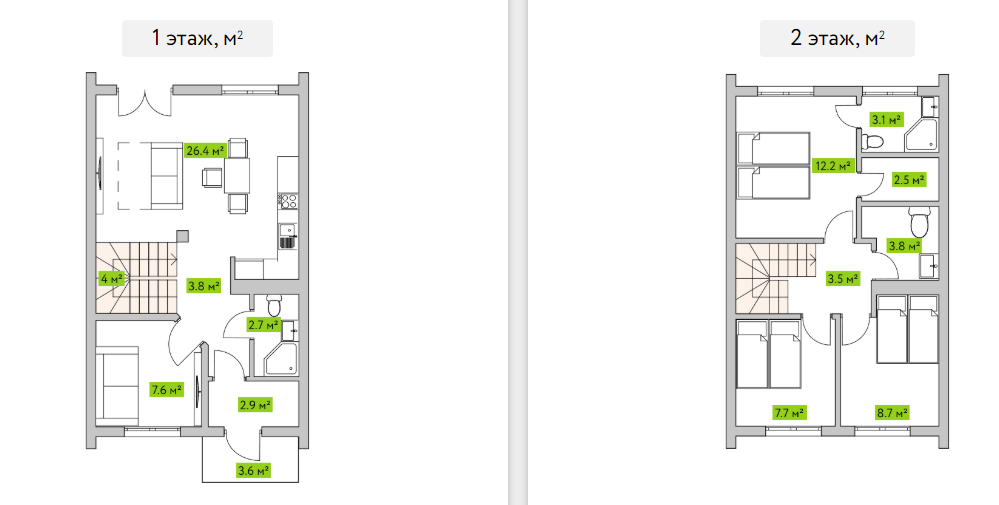 Коттедж 92 м² в КГ Вишневый Хуторок от 24 272 грн/м², с. Петропавловское