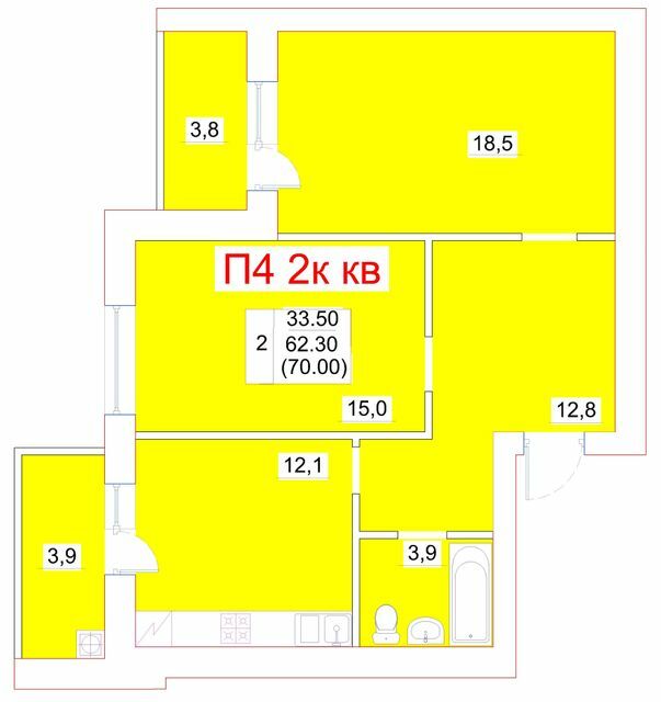 2-комнатная 70 м² в ЖК Мрія от 19 500 грн/м², г. Белая Церковь
