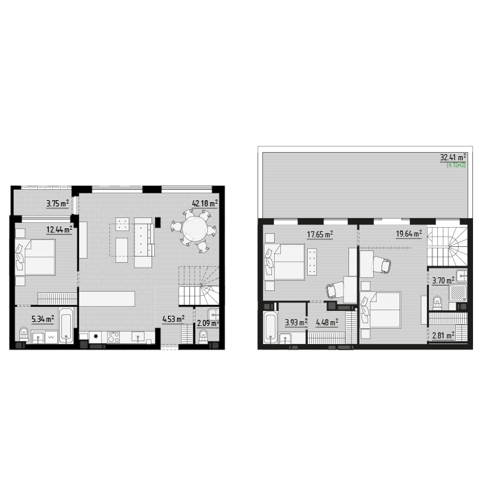 Дворівнева 132.26 м² в ЖК PARKTOWN від 20 000 грн/м², смт Гостомель