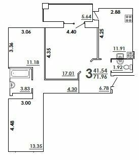 3-кімнатна 71.96 м² в ЖК Апельсин від забудовника, Миколаїв