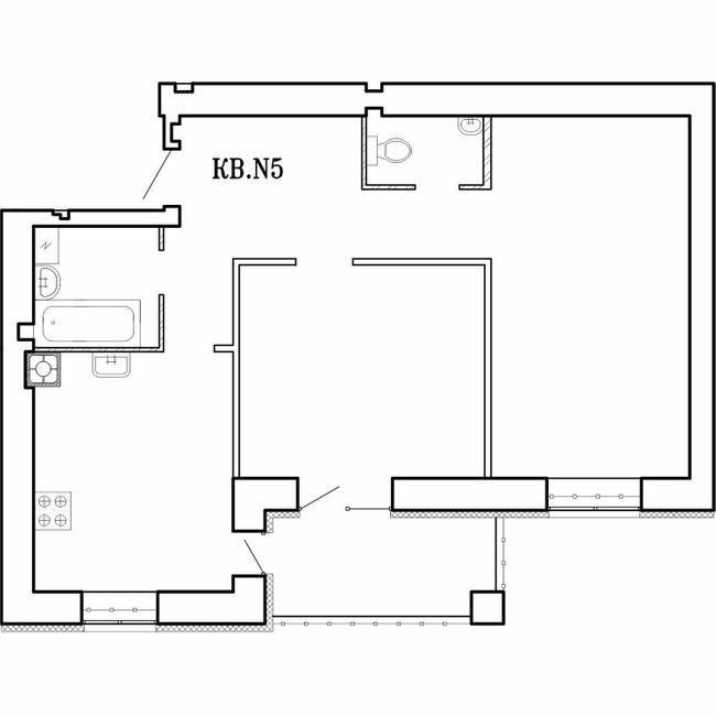 2-комнатная 60.9 м² в ЖК Концепт от 18 500 грн/м², Николаев