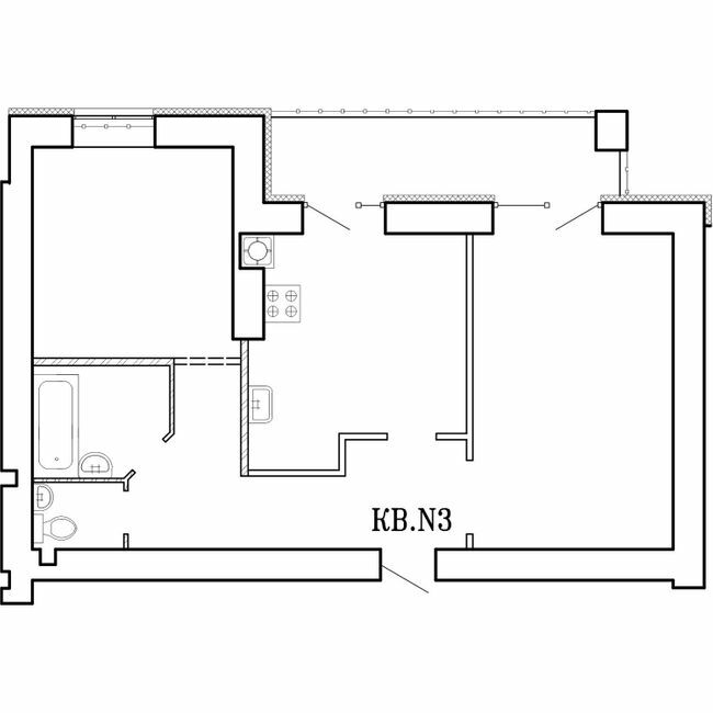 2-комнатная 58.23 м² в ЖК Концепт от 18 500 грн/м², Николаев