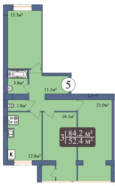 Двухуровневая 84.2 м² в ЖК Мечта Николаев от 13 900 грн/м², Николаев