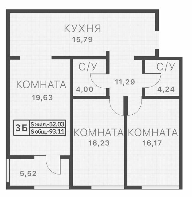 3-кімнатна 93.11 м² в ЖК L7 House від 40 500 грн/м², Миколаїв