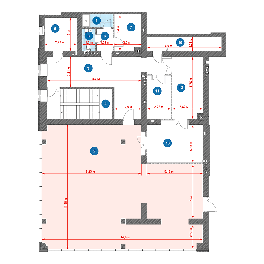 Торговельне приміщення 272.94 м² в ЖК Central Park від забудовника, м. Кременчук